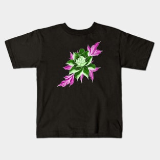 The Green Neon Peony Kids T-Shirt